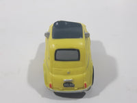 Disney Pixar Cars Fiat 500 Luigi Yellow Plastic Die Cast Toy Car Vehicle