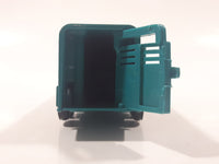 ERTL Farm Country Livestock Trailer Teal Green Die Cast Toy Car Vehicle with Opening Rear Gate