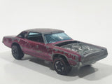 Vintage 1968 Hot Wheels Sweet Sixteen Custom T-Bird Spectraflame Magenta Pink with Black Roof Die Cast Toy Car Vehicle