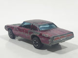 Vintage 1968 Hot Wheels Sweet Sixteen Custom T-Bird Spectraflame Magenta Pink with Black Roof Die Cast Toy Car Vehicle