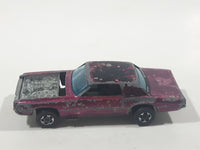 Vintage 1968 Hot Wheels Sweet Sixteen Custom T-Bird Spectraflame Magenta Pink with Black Roof Die Cast Toy Car Vehicle