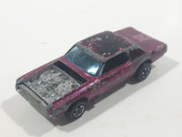 Vintage 1968 Hot Wheels Sweet Sixteen Custom T-Bird Spectraflame Magenta Pink with Black Roof Die Cast Toy Car Vehicle