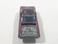 Vintage 1968 Hot Wheels Sweet Sixteen Custom T-Bird Spectraflame Magenta Pink with Black Roof Die Cast Toy Car Vehicle