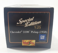 Maisto Special Edition 1950 Chevrolet 3100 Pickup Black Tirecraft Michelin Custom 8" Long 1:25 Scale Die Cast Toy Car Vehicle New in Box