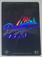 1991 Upper Deck MLB Baseball Los Angeles Dodgers Team Logo Hologram Sticker Trading Card