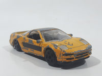 Motor Max No. 6060 Honda Acura NSX Yellow Die Cast Toy Car Vehicle