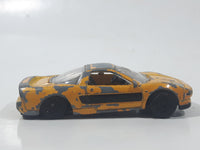 Motor Max No. 6060 Honda Acura NSX Yellow Die Cast Toy Car Vehicle