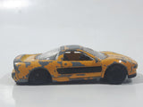 Motor Max No. 6060 Honda Acura NSX Yellow Die Cast Toy Car Vehicle