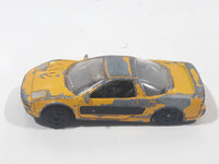 Motor Max No. 6060 Honda Acura NSX Yellow Die Cast Toy Car Vehicle