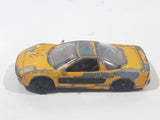 Motor Max No. 6060 Honda Acura NSX Yellow Die Cast Toy Car Vehicle