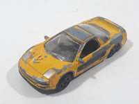 Motor Max No. 6060 Honda Acura NSX Yellow Die Cast Toy Car Vehicle