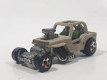 2009 Hot Wheels Custom '42 Jeep CJ-2A Beige Tan Khaki Die Cast Toy Car Vehicle