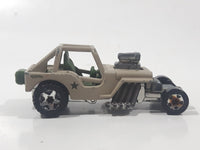 2009 Hot Wheels Custom '42 Jeep CJ-2A Beige Tan Khaki Die Cast Toy Car Vehicle