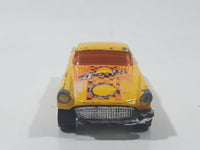 2001 Hot Wheels Turbo Taxi '57 T-Bird Yellow Die Cast Toy Classic Car Vehicle