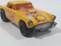 2001 Hot Wheels Turbo Taxi '57 T-Bird Yellow Die Cast Toy Classic Car Vehicle