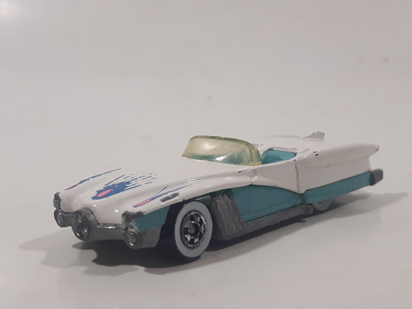 1991 Hot Wheels Street Beast White and Turquoise Die Cast Toy Car Vehicle