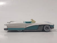 1991 Hot Wheels Street Beast White and Turquoise Die Cast Toy Car Vehicle