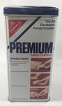 Vintage 1978 Nabisco Premium Saltine Crackers 9 3/4" Tall Tin Metal Container