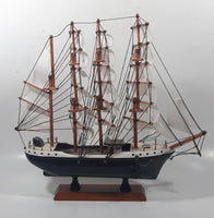 Vintage Wood Tall Ship Model 13" Long