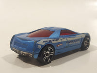 2010 Hot Wheels Police Pursuit Cadillac Cien Concept Interceptor Blue Die Cast Toy Car Law Enforcement Vehicle