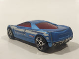 2010 Hot Wheels Police Pursuit Cadillac Cien Concept Interceptor Blue Die Cast Toy Car Law Enforcement Vehicle