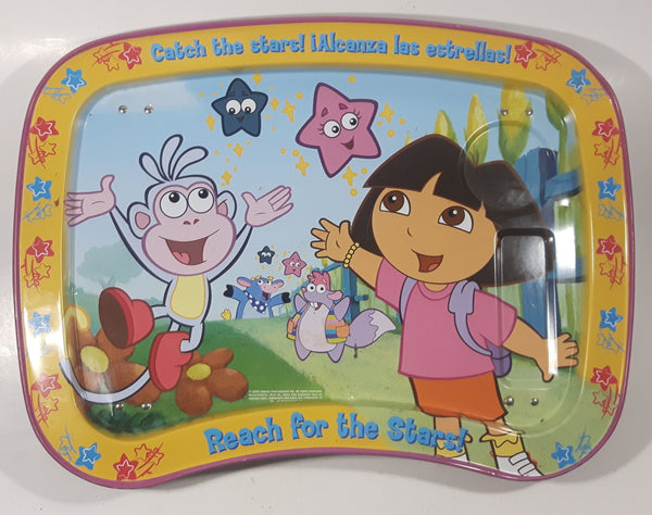 2003 Viacom Nickelodeon Jr Dora The Explorer Reach For The Stars! Metal Folding TV Dinner Lunch Tray