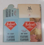 Vintage 1954 Velvet Ice Cream On Quart Feature Flavour Choc Nut Fudge Ice Cream Box Never Used