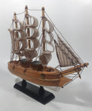 Vintage Charles Morgan Wood Tall Whaling Ship Model 8" Long