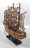 Vintage Charles Morgan Wood Tall Whaling Ship Model 8" Long