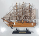 Vintage Charles Morgan Wood Tall Whaling Ship Model 8" Long