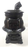 Vintage 1975 Antique Cast Iron Pot Belly Stove Shaped 11 1/4" Tall Ceramic Cookie Jar