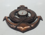 Vintage Anchor Shaped Copper Metal Thermometer