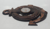 Vintage Anchor Shaped Copper Metal Thermometer