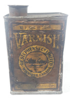 Antique G.F. Stephens & Co. Limited Winnipeg Canada Varnish Hard Oil Finish Metal Container EMPTY