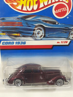 1999 Hot Wheels First Editions 1936 Cord Metalflake Burgundy Red Die Cast Toy Car Vehicle New in Package