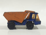 Vintage 1975 Lesney Matchbox Superfast No. 23 Atlas Dump Truck Blue and Orange  Die Cast Toy Car Vehicle