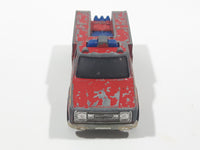 1977 Hot Wheels Flying Colors Emergency Squad Rescue Ranger Dark Red Fire Truck Die Cast Toy Car Vehicle - BW - Blue Lights - Hong Kong