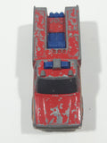 1977 Hot Wheels Flying Colors Emergency Squad Rescue Ranger Dark Red Fire Truck Die Cast Toy Car Vehicle - BW - Blue Lights - Hong Kong