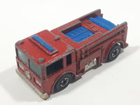 1982 Hot Wheels Fire Eater Red Fire Truck Die Cast Toy Car Vehicle - BW - Blue Lights