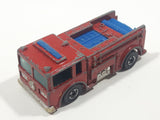 1982 Hot Wheels Fire Eater Red Fire Truck Die Cast Toy Car Vehicle - BW - Blue Lights