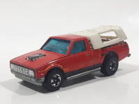 Vintage 1982 Hot Wheels Hi Rakers Dodge D-50 Pickup Truck Red with White Canopy Die Cast Toy Car Vehicle