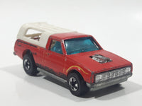 Vintage 1982 Hot Wheels Hi Rakers Dodge D-50 Pickup Truck Red with White Canopy Die Cast Toy Car Vehicle