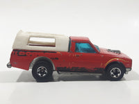 Vintage 1982 Hot Wheels Hi Rakers Dodge D-50 Pickup Truck Red with White Canopy Die Cast Toy Car Vehicle