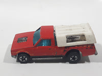 Vintage 1982 Hot Wheels Hi Rakers Dodge D-50 Pickup Truck Red with White Canopy Die Cast Toy Car Vehicle