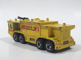 1981 Hot Wheels Workhorses Airport Rescue Yellow Fire Truck Die Cast Toy Car Firefighting Emergency Rescue Vehicle Hong Kong