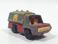 Vintage PlayArt Semi Tanker Truck Shell Oil Red and Yellow Die Cast Toy Car Vehicle Made in Hong Kong