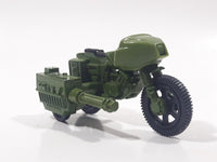 Vintage 1983 Hasbro GI Joe MC1027 RAM Rapid Fire Motor Cycle Dark Army Green Die Cast Toy Car Vehicle