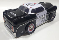 The Silver Crane Company Police Department PD 1290 Black and White Tin Metal Car Shaped Container