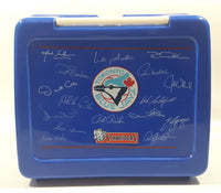 Loblaws Schneiders Toronto Blue Jays MLB Baseball Team Autograph Themed Blue Plastic Lunch Box Container