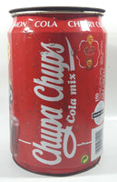 1997 Chupa Chups Cola Mix Cola Lemon Cherry Cola Red 10" Tall Metal Can Shaped Container